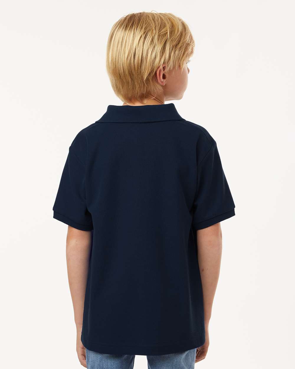 Youth Pique Polo - Navy - ComfyThreads