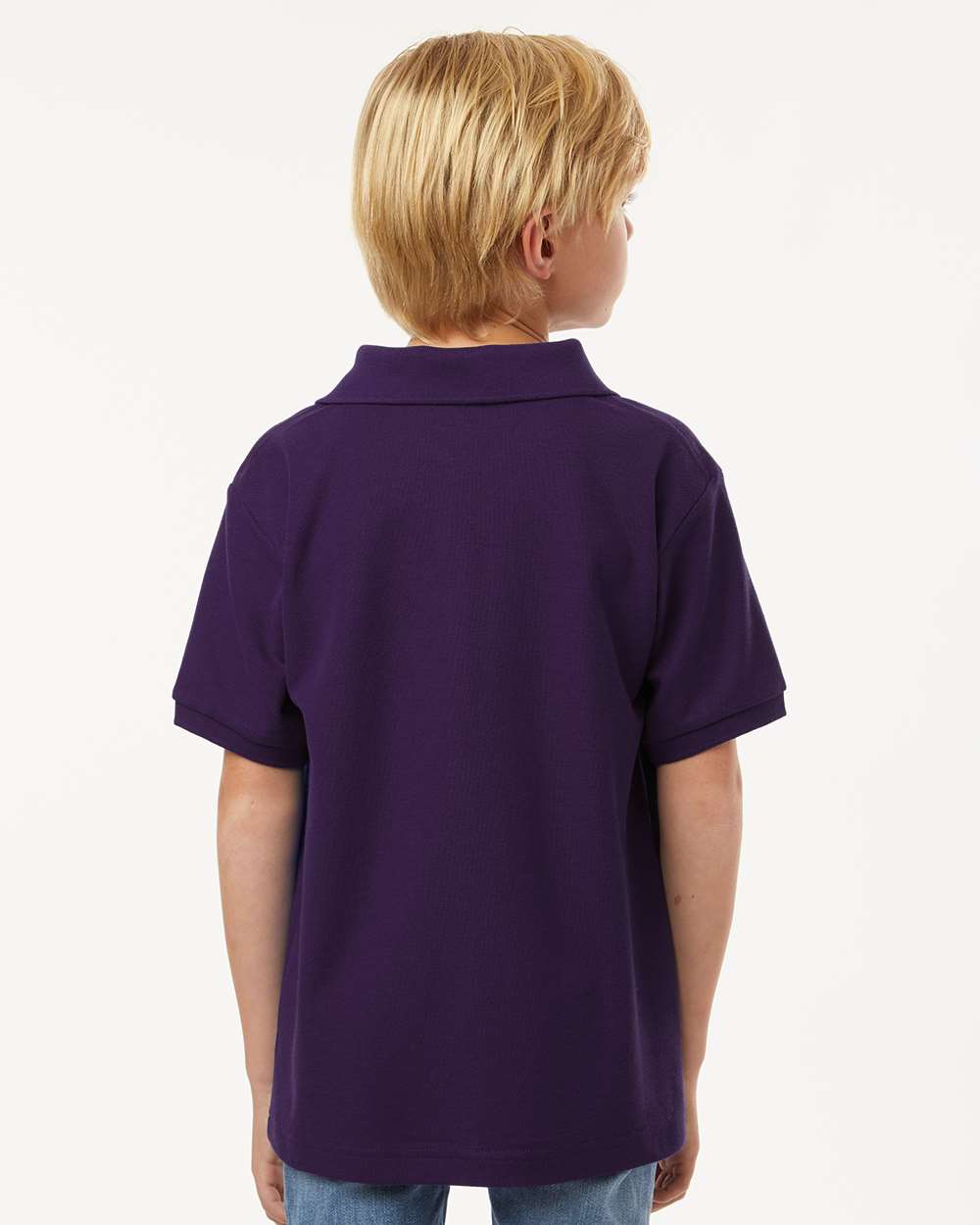 Youth Pique Polo - Purple - ComfyThreads