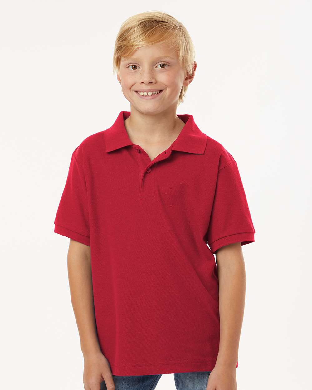 Youth Pique Polo - Red - ComfyThreads