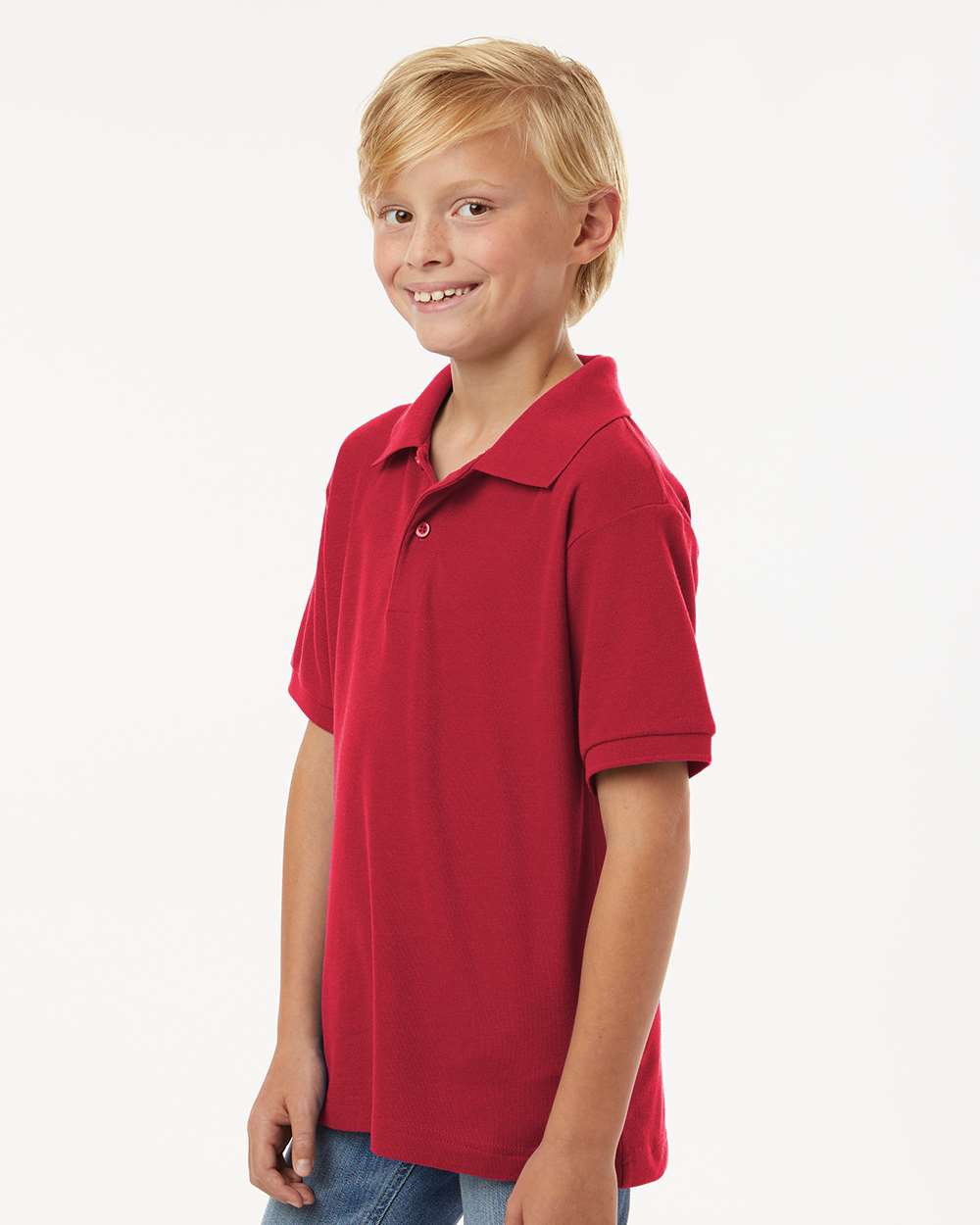 Youth Pique Polo - Red - ComfyThreads