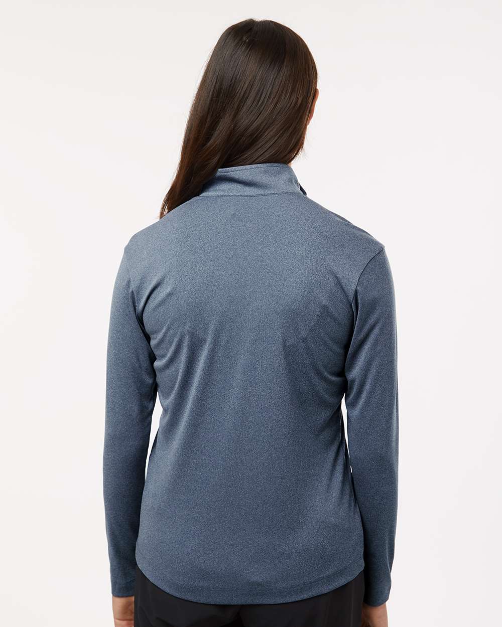 Women’s Quarter-Zip Pullover – Heather Navy - L