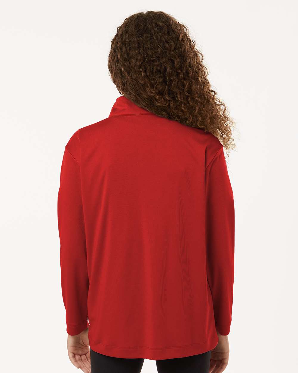 Youth Performance Quarter-Zip Pullover – Red - ComfyThreads