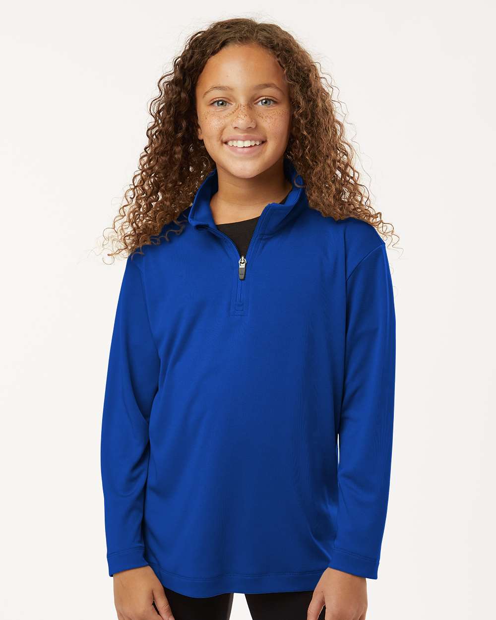 Youth Performance Quarter-Zip Pullover – Royal - ComfyThreads