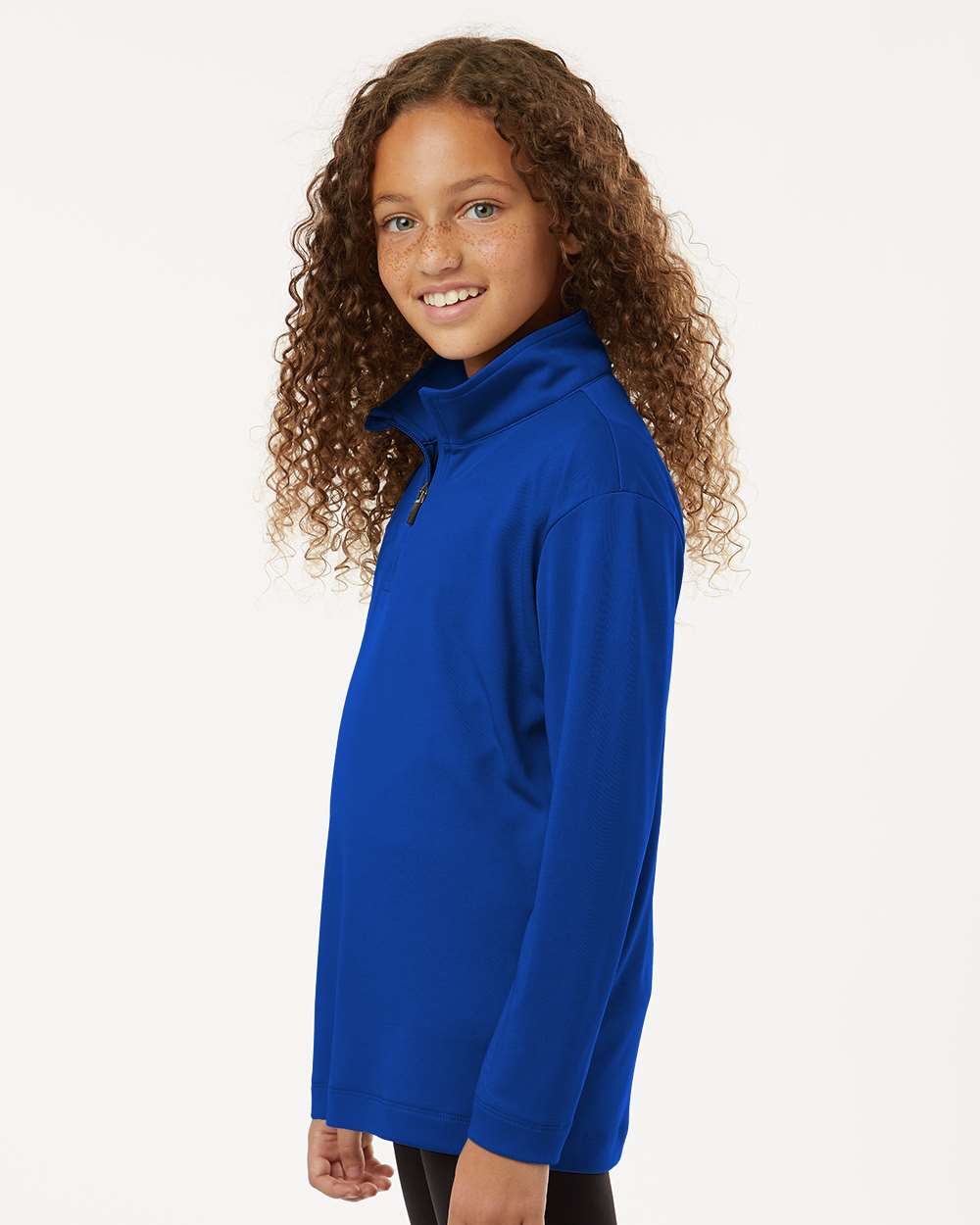 Youth Performance Quarter-Zip Pullover – Royal - ComfyThreads