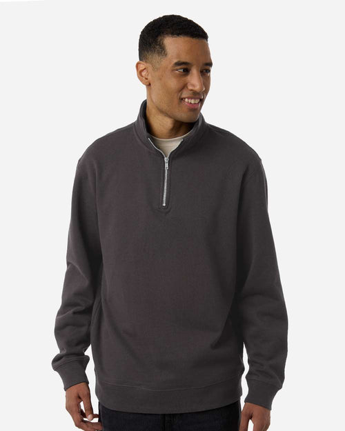 Unisex Midweight Quarter-Zip Pullover - Asphalt - XS