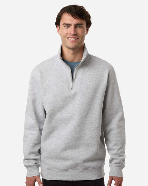 Unisex Midweight Quarter-Zip Pullover - Grey Heather - XS