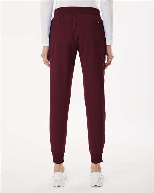 Jaanuu W20003 Women's Stretch Scrub Top - Burgundy - Back