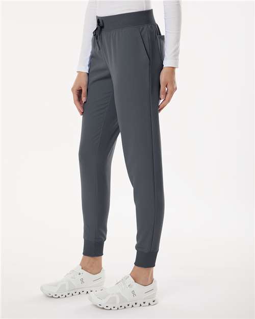 Jaanuu W20003 Women's Stretch Scrub Top - Carbon Grey - Side