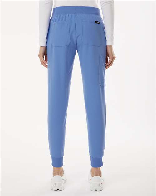 Jaanuu W20003 Women's Stretch Scrub Top - Ceil Blue - Back