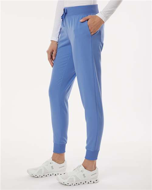 Jaanuu W20003 Women's Stretch Scrub Top - Ceil Blue - Side