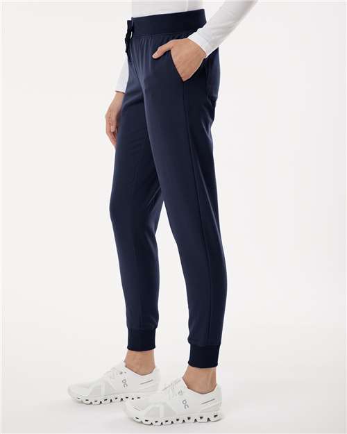 Jaanuu W20003 Women's Stretch Scrub Top - Midnight Navy - Side