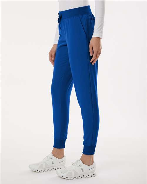 Jaanuu W20003 Women's Stretch Scrub Top - Royal Blue - Side