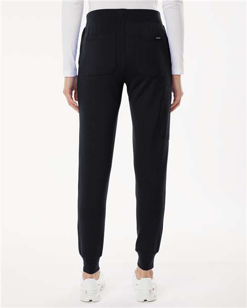 Jaanuu W40001 Women's Stretch Scrub Pants - Black - Back
