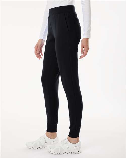 Jaanuu W40001 Women's Stretch Scrub Pants - Black - Side