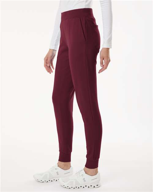 Jaanuu W40001 Women's Stretch Scrub Pants - Burgundy - Side