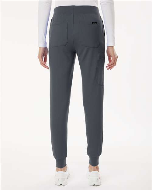 Jaanuu W40001 Women's Stretch Scrub Pants - Carbon Grey - Back
