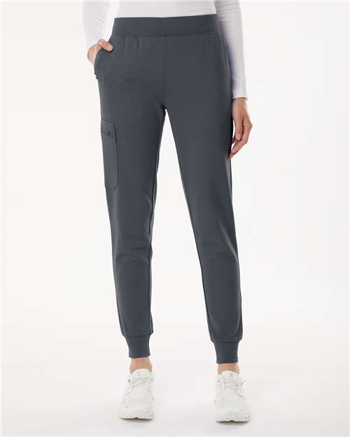 Jaanuu W40001 Women's Stretch Scrub Pants - Carbon Grey - Front