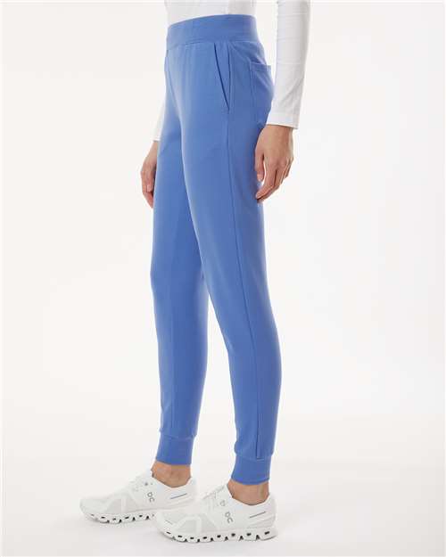 Jaanuu W40001 Women's Stretch Scrub Pants - Ceil Blue - Side