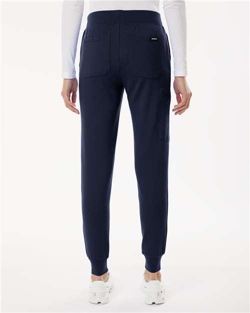 Jaanuu W40001 Women's Stretch Scrub Pants - Midnight Navy - Back