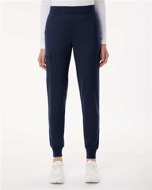 Jaanuu W40001 Women's Stretch Scrub Pants - Midnight Navy - Front