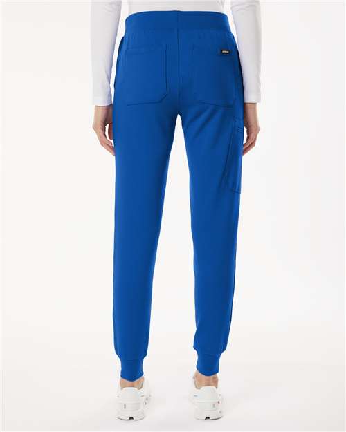 Jaanuu W40001 Women's Stretch Scrub Pants - Royal Blue - Back