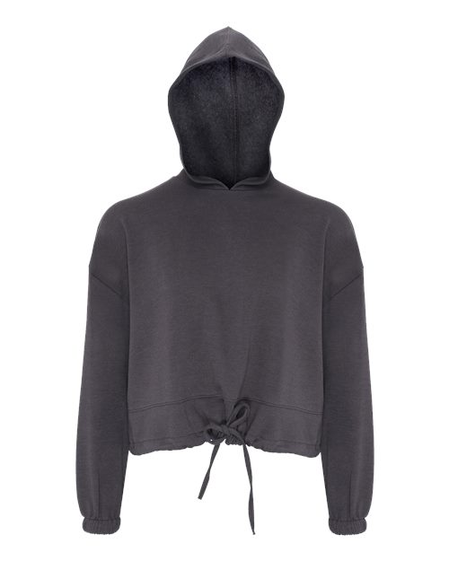 Women's Cropped Maria Hooded Sweatshirt in Charcoal