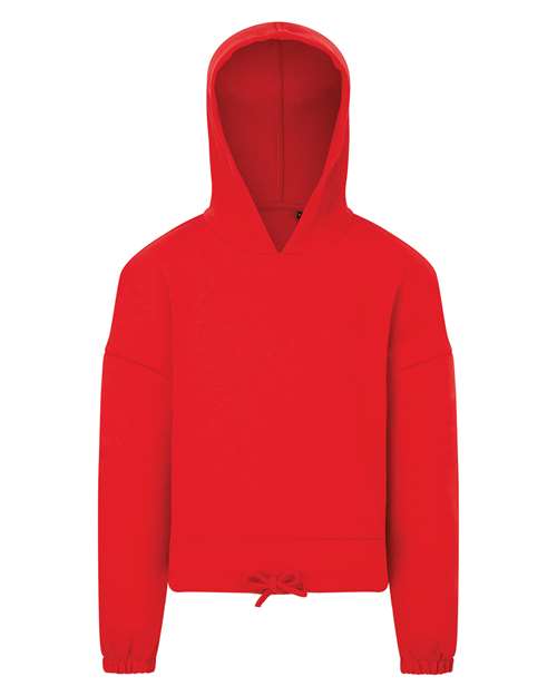 Women's Cropped Maria Hooded Sweatshirt in Fire Red