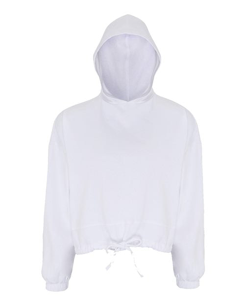 Women's Cropped Maria Hooded Sweatshirt in White