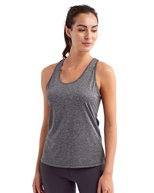 TriDri TD042 Women's Performance T-Shirt - Black Melange - Front