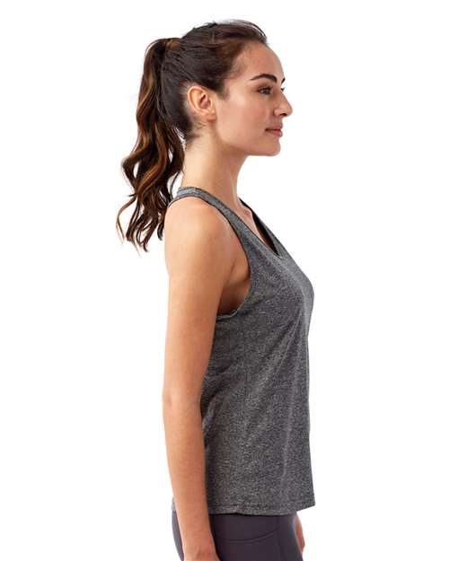 TriDri TD042 Women's Performance T-Shirt - Black Melange - Side