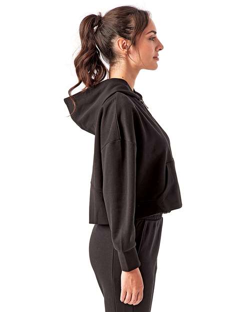 TriDri TD077 Women's Performance Crop Hoodie - Black - Side