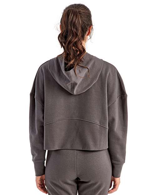 TriDri TD077 Women's Performance Crop Hoodie - Charcoal - Back