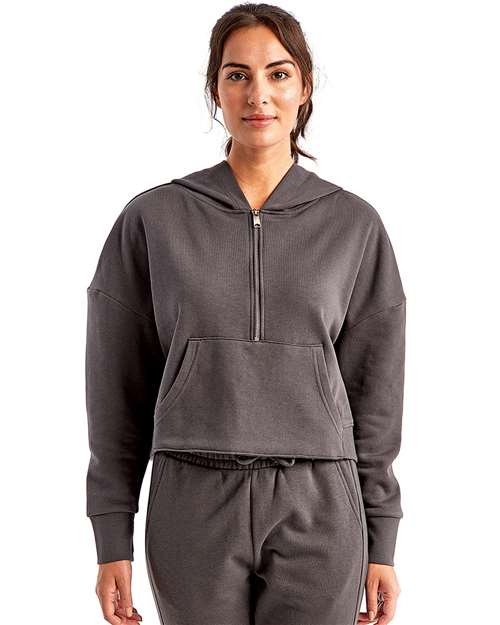 TriDri TD077 Women's Performance Crop Hoodie - Charcoal - Front
