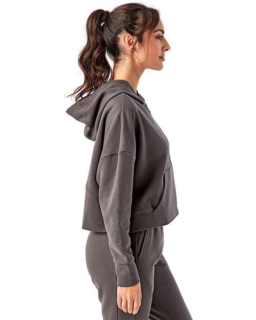 TriDri TD077 Women's Performance Crop Hoodie - Charcoal - Side