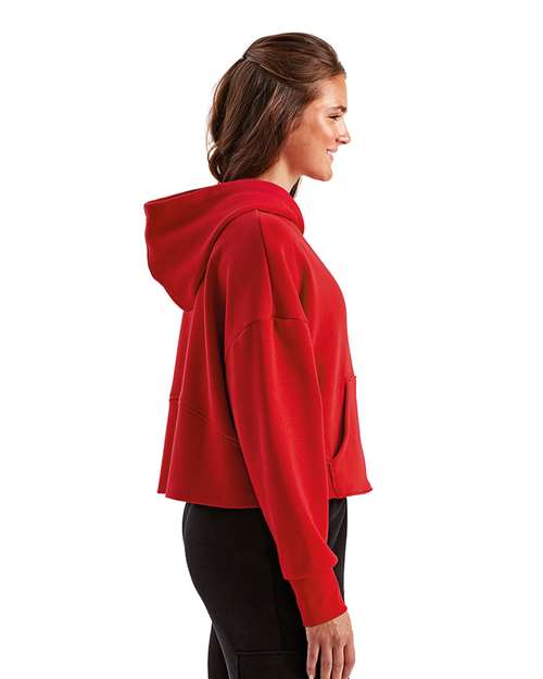 TriDri TD077 Women's Performance Crop Hoodie - Fire Red - Side