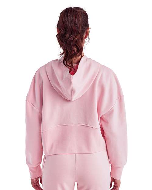 TriDri TD077 Women's Performance Crop Hoodie - Light Pink - Back