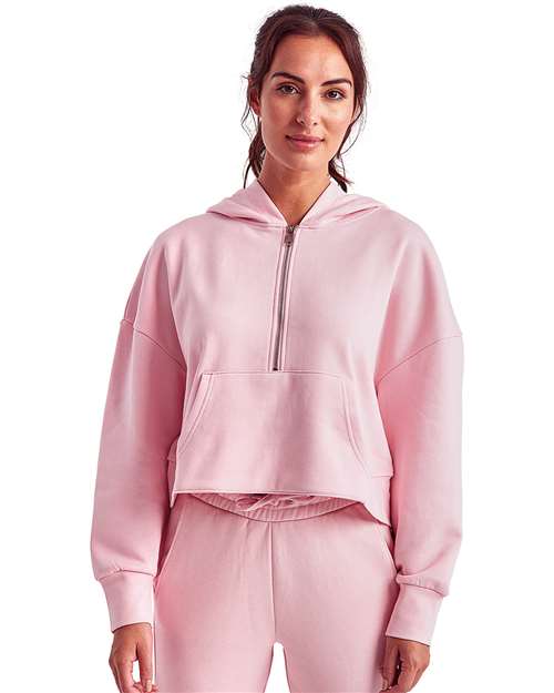 TriDri TD077 Women's Performance Crop Hoodie - Light Pink - Front