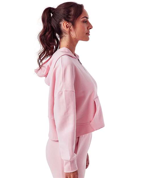 TriDri TD077 Women's Performance Crop Hoodie - Light Pink - Side