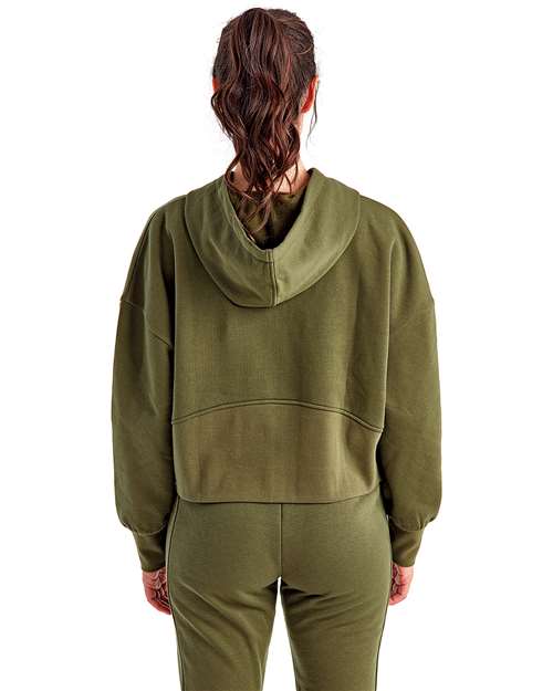 TriDri TD077 Women's Performance Crop Hoodie - Olive - Back