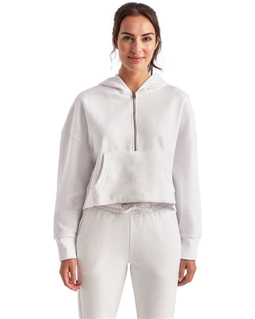 TriDri TD077 Women's Performance Crop Hoodie - White - Front