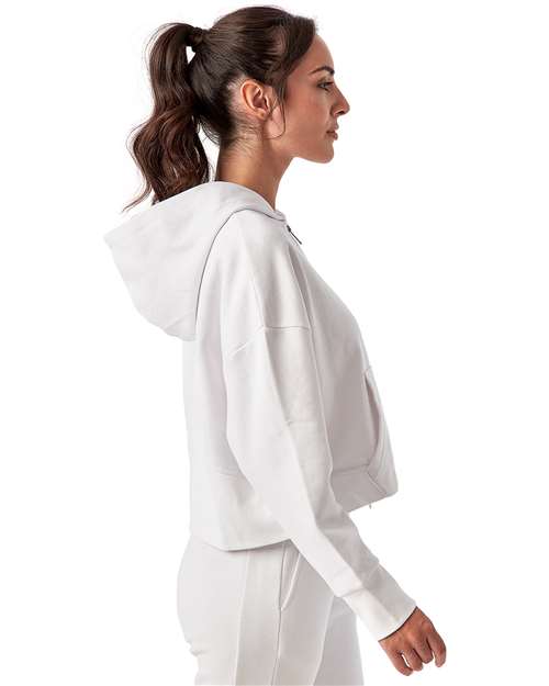 TriDri TD077 Women's Performance Crop Hoodie - White - Side