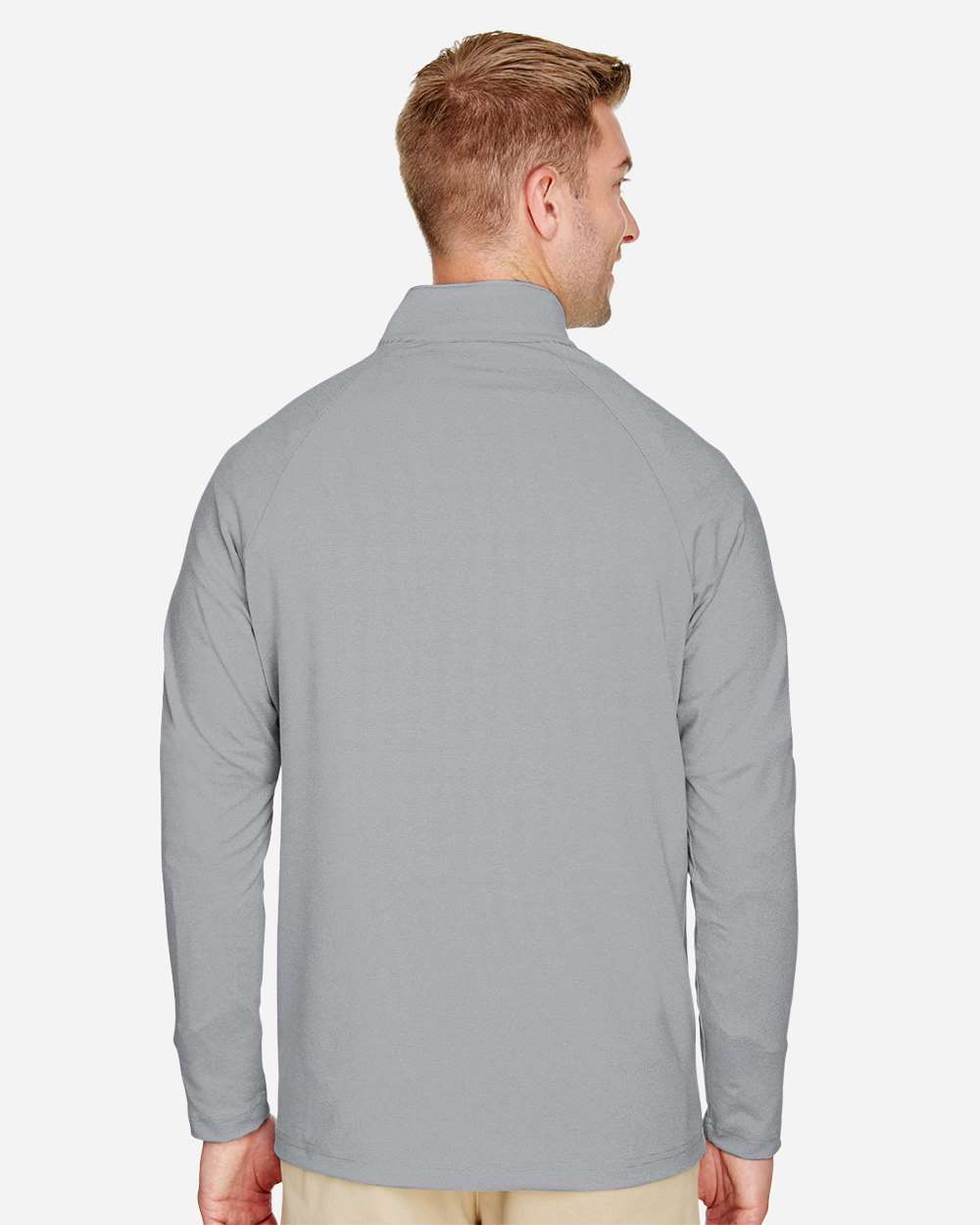 Men's Performance Micro-Stripe Quarter-Zip Pullover - Black - L