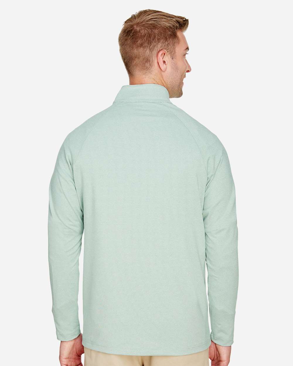 Men's Performance Micro-Stripe Quarter-Zip Pullover - Kelly Green - L