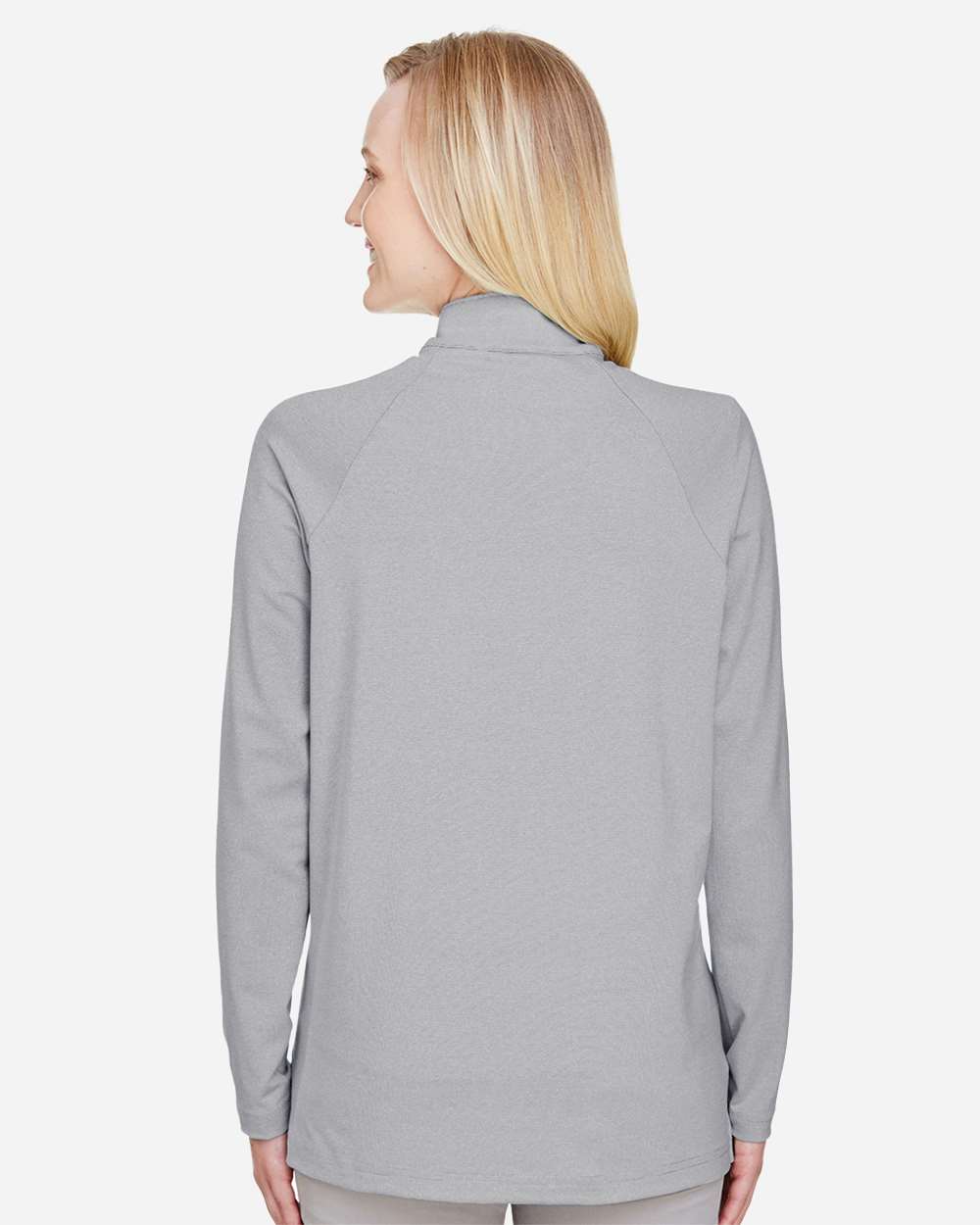 Women's CrownLux Performance® Clubhouse Micro-Stripe Quarter-Zip Pullover - Black - L