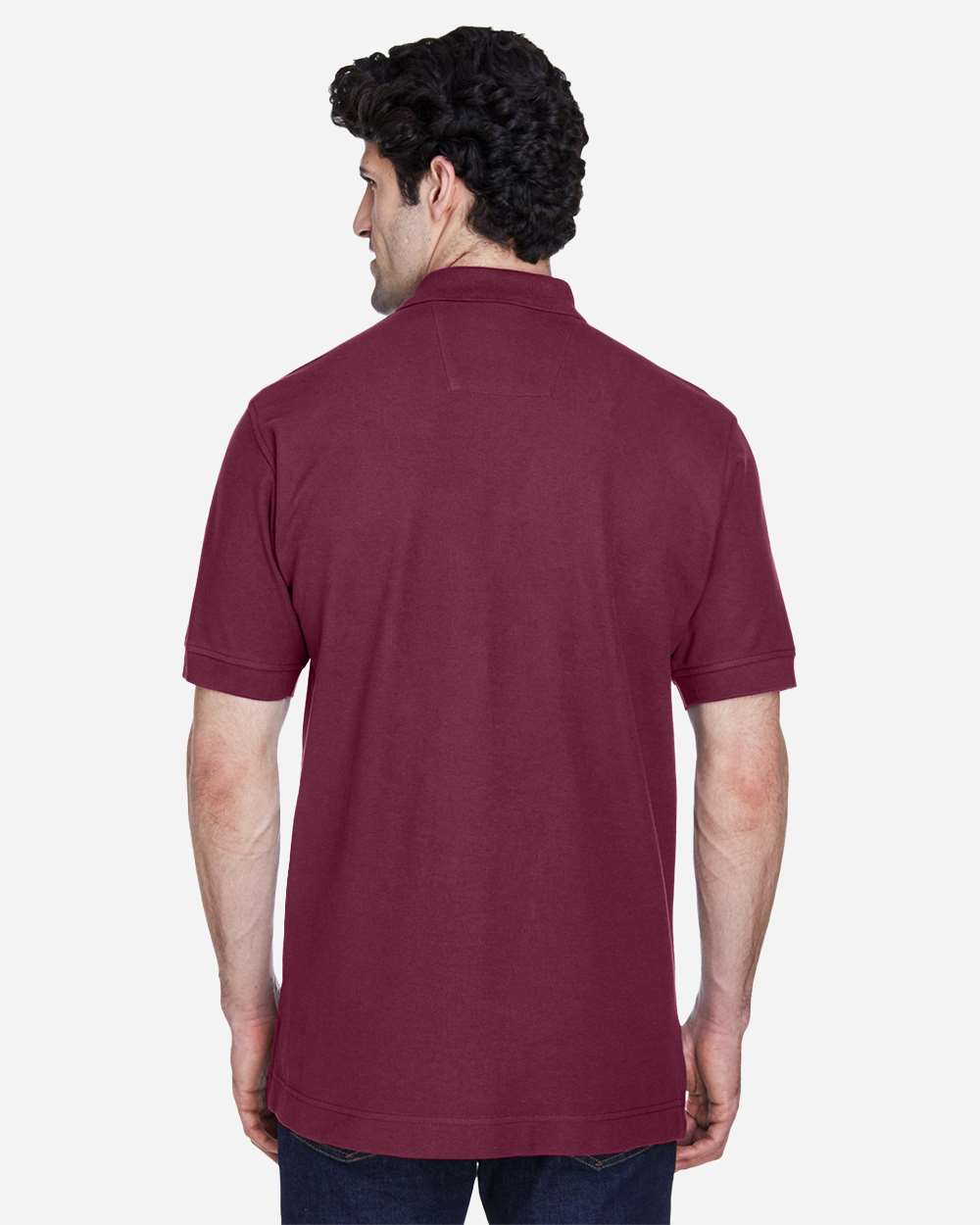 Men's Pima Piqué Polo - Burgundy - L