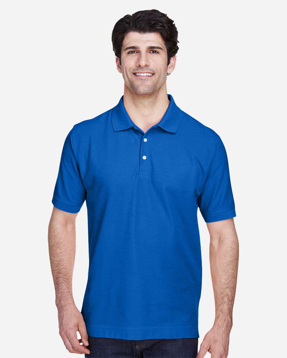 Men's Pima Piqué Polo - French Blue - S