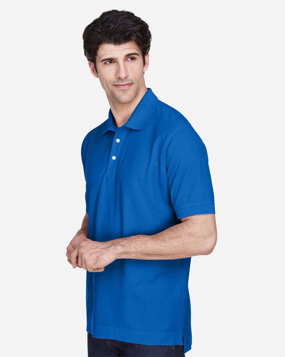 Men's Pima Piqué Polo - French Blue - M