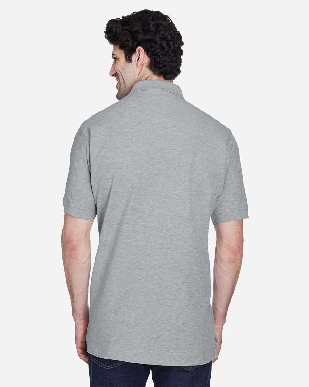 Men's Pima Piqué Polo - Heather Grey - L