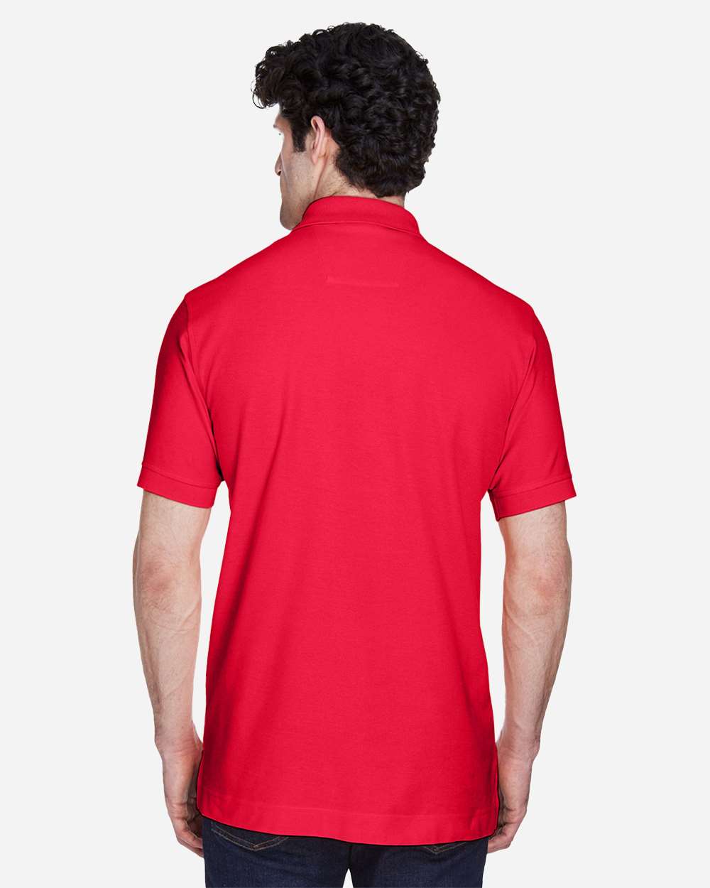 Men's Pima Piqué Polo - Red - L