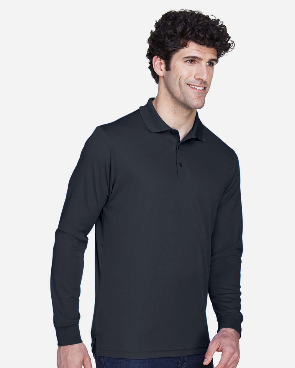 Men's Tall Pinnacle Performance Long Sleeve Piqué Polo - Carbon - XLT